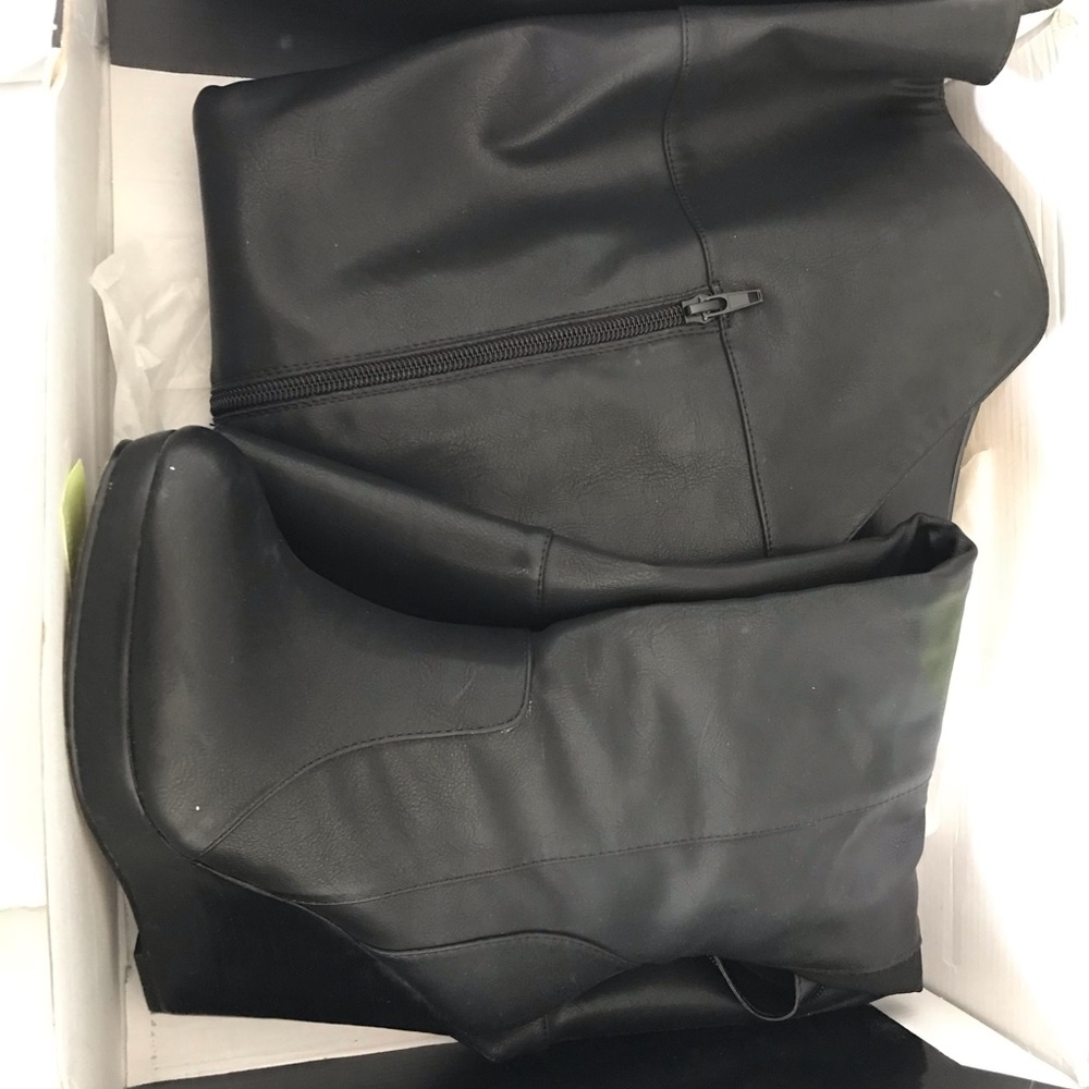 Black Wedge Boot